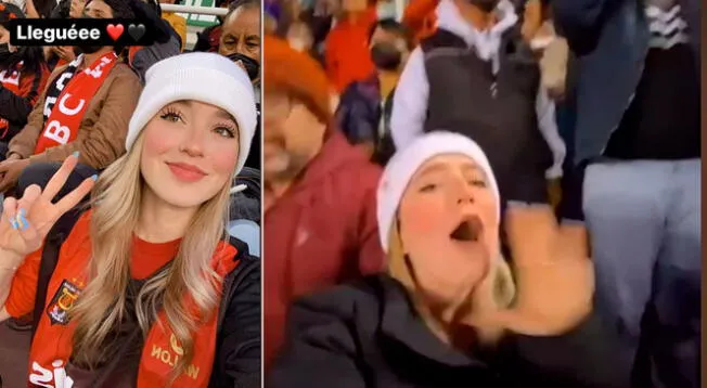 Victoria Dallier es brasileña y llegó a Arequipa para alentar a Melgar. Victoria Dallier es brasileña y llegó a Arequipa para alentar a Melgar.