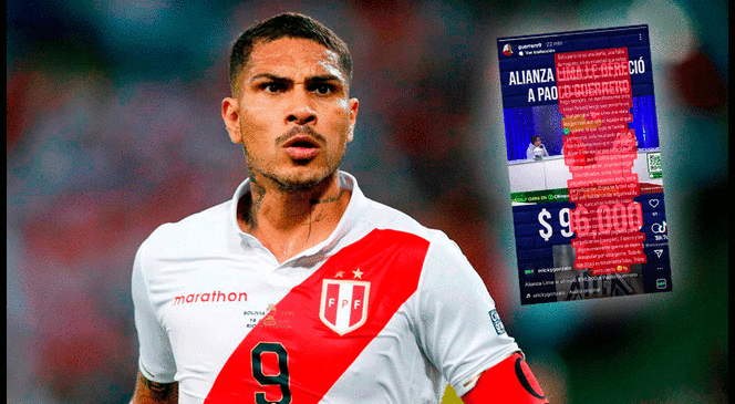 Paolo Guerrero desmintió que Alianza Lima le haya hecho millonaria oferta