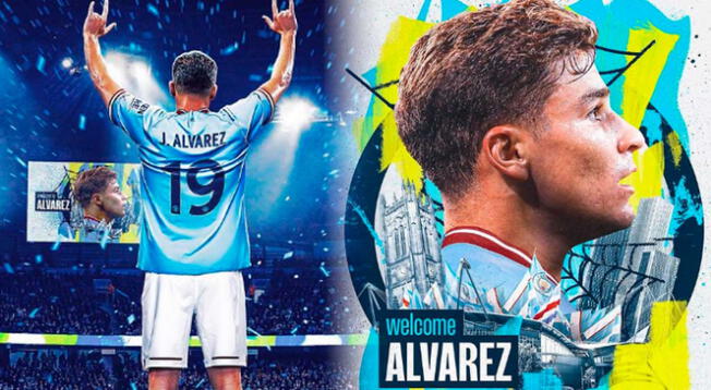 Julián Álvarez recibe la bienvenida por parte de Manchester City
