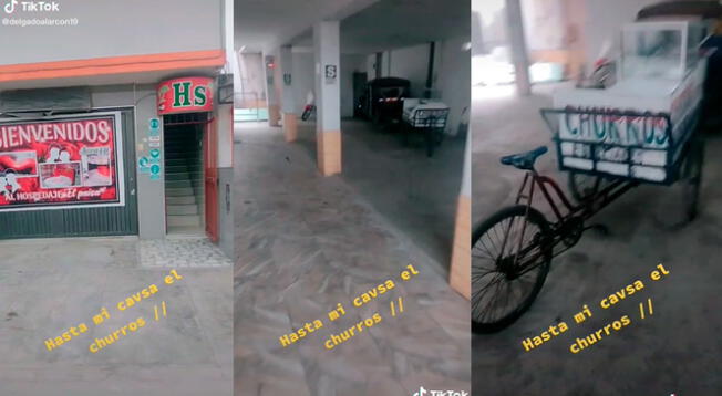 TikTok viral: peruano entra a cochera de 'hostal' y encuentra 'triciclo de churros' estacionado