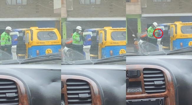 TikTok: ¿Niño mototaxista pagando coima a un policía? Captan inesperada escena y sorprende a todos