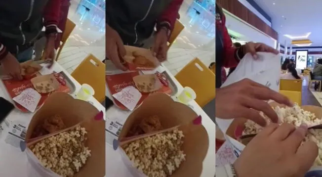 TikTok: peruano usa peculiar truco para meter pollo frito al cine