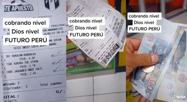 TikTok viral: peruano apostó sus últimos 3 soles en apuesta doble y gana ‘jugoso’ premio