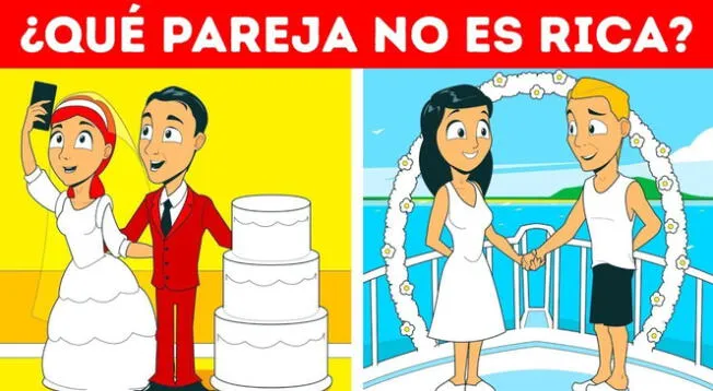 ¿Qué pareja no es millonaria? Si tu mente es súper 'HÁBIL' podrás superar el acertijo