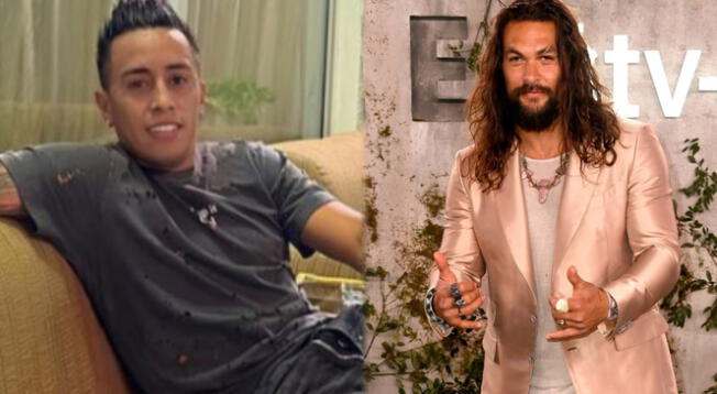 Christian Cueva lució terno rosado al estilo de Jason Momoa