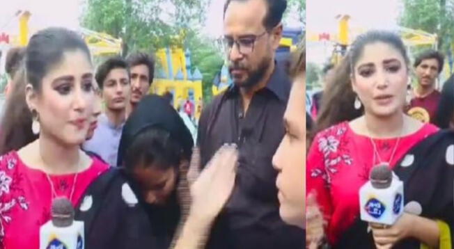 Periodista pakistaní cacheteó a joven que interrumpía su enlace en vivo - VIDEO