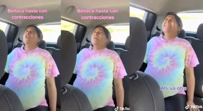 Tiktok: Mujer embarazada canta el Uva Bombom para distraerse de las fuertes contracciones