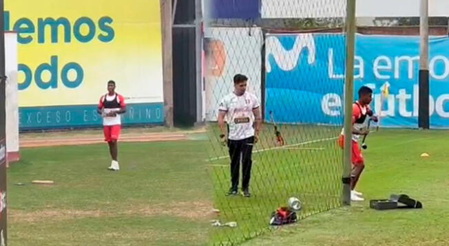 Miguel Araujo entrenó en la Videna