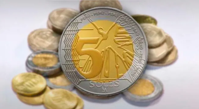 ¿Cómo identificar una moneda falsa de 5 soles?