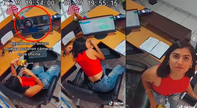 TikTok: instala cámara de seguridad en su oficina y descubre lo que su empleada hacía cuando nadie la veía