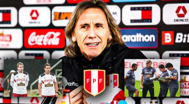 Ricardo Gareca y su comando técnico en la Selección Peruana