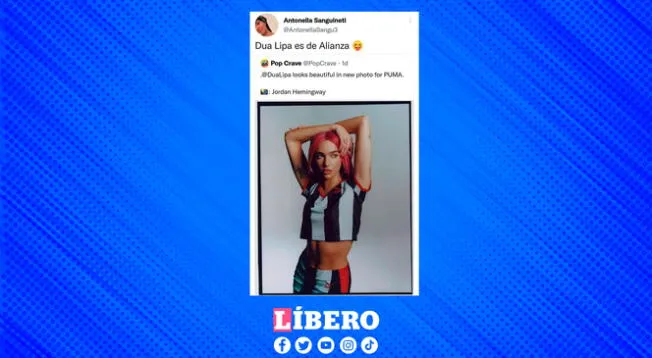 Alianza Lima es tan popular que hasta Dua Lipa se volvió