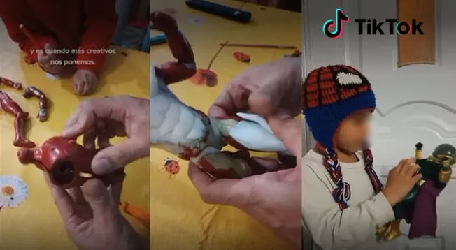 Padre crea muñeco de Marvel con piezas recicladas a su hijo, pues no pudo comprarle uno