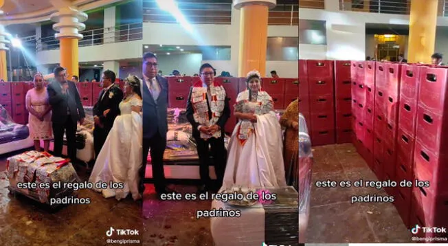 TikTok viral: pareja peruana se casa en Puno y reciben prendas hechas con billetes de 100 y 200 soles