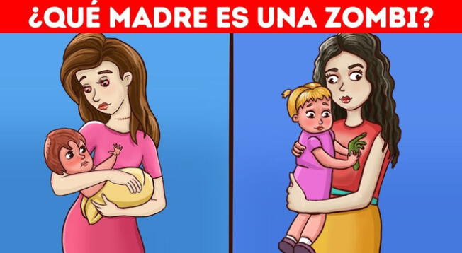 ¿Cuál mamá es una zombie? Tienes 5 segundos para resolver este misterioso acertijo