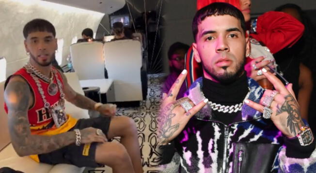 Anuel AA presume en redes sociales su lujoso jet privado: "Cabe un equipo de fútbol"