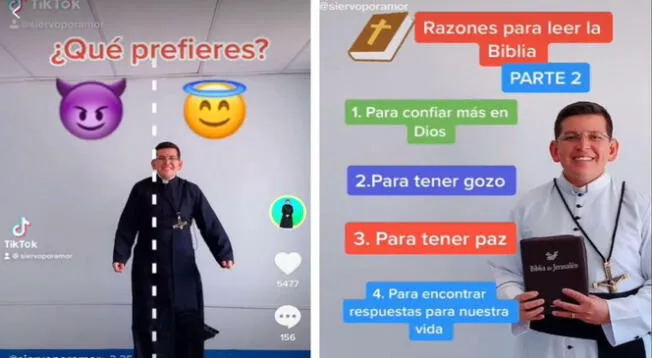 Viral: Sacerdote peruano conquista Tik Tok con sus coreografías y cantos modernos