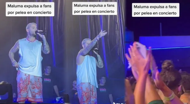Maluma es aplaudido tras sacar a dos fanáticas que se pelearone en su concierto