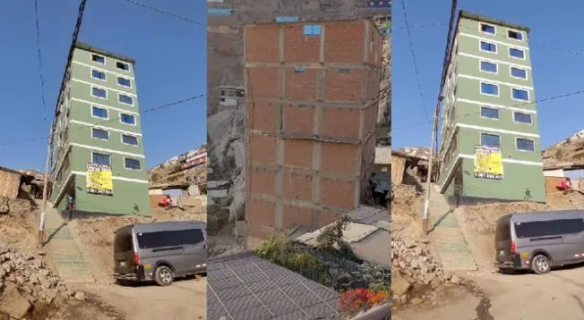 Construyen edificio de 8 pisos en medio de un cerro y causa impresión en redes