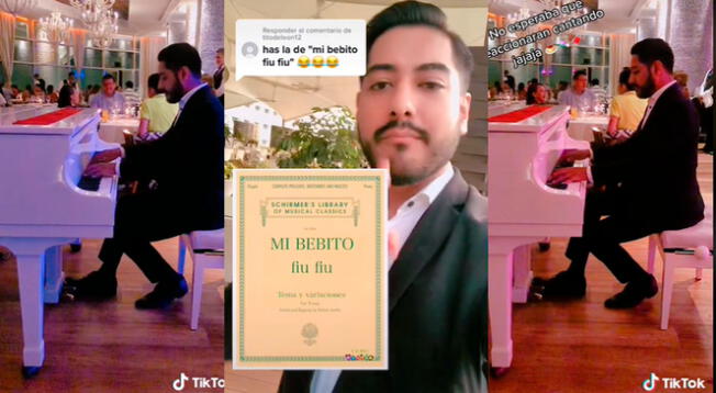 Tiktok: Pianista impresiona tocando 'Mi bebito fiu fiu' en restaurante de lujo