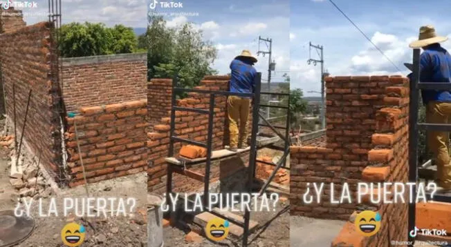 Tiktok: construyen casa pero no dejan espacio para la puerta y escena es viral en redes