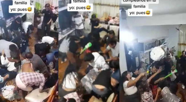 TikTok: Familia 'pierde los papeles' por alcanzar dulces en la piñata de una fiesta TikTok: Familia 'pierde los papeles' por alcanzar dulces en la piñata de una fiesta