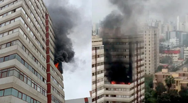 Incendio en Residencial San Felipe: llamas consumen parte de edificio en Jesús María