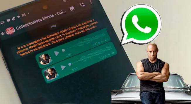 WhatsApp: truco te permite enviar mensajes de audio con la voz de Dominic Toretto a a toda tu familia