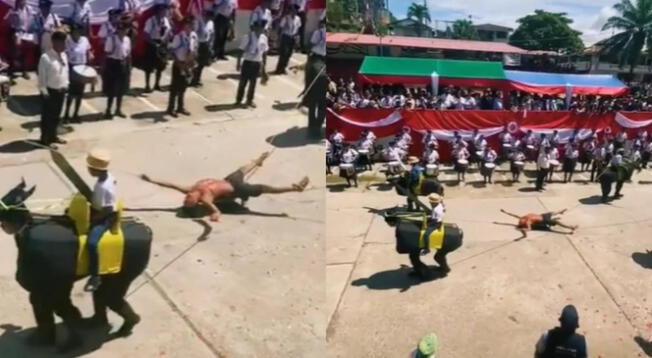 Tik Tok: Escolares recrean ejecución de Túpac Amaru en desfile militar