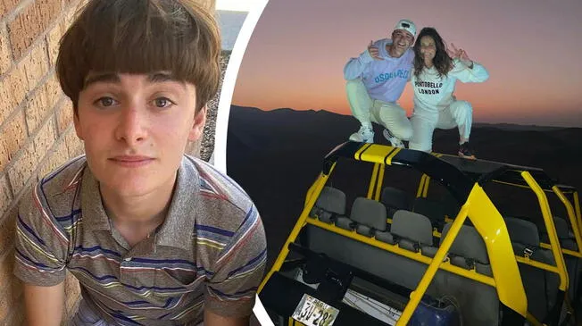 Noah Schnapp visitó las dunas de Ica junto a su madre.