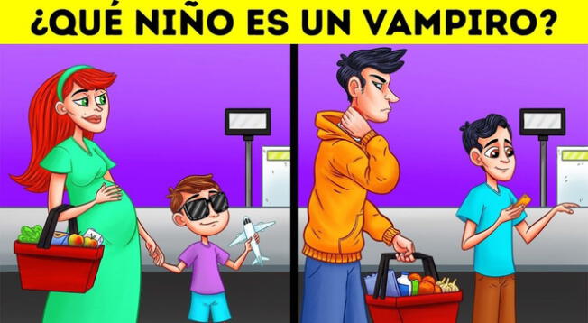 ¿Qué niño es un vampiro? Solo los más 'INTELIGENTES' superaran este acertijo