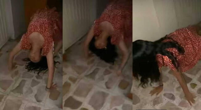 Joven se viraliza por doblarse como la niña de 'El exorcista' y asombra en TikTok Joven se viraliza por doblarse como la niña de 'El exorcista' y asombra en TikTok