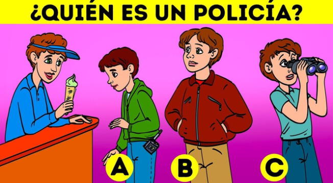 ¿Quién es un policía? Analiza y resuelve este misterioso acertijo visual