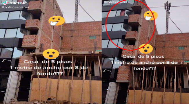 Peruano presume en TikTok su ‘lujosa’ mansión de 5 pisos y un metro de ancho
