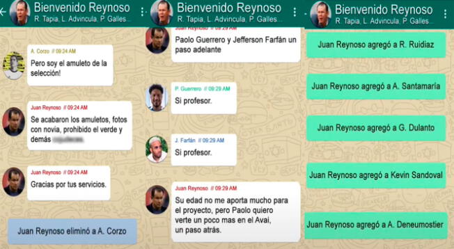Seleccionados peruanos le dan la 'bienvenida' al nuevo DT, Juan Reynoso.