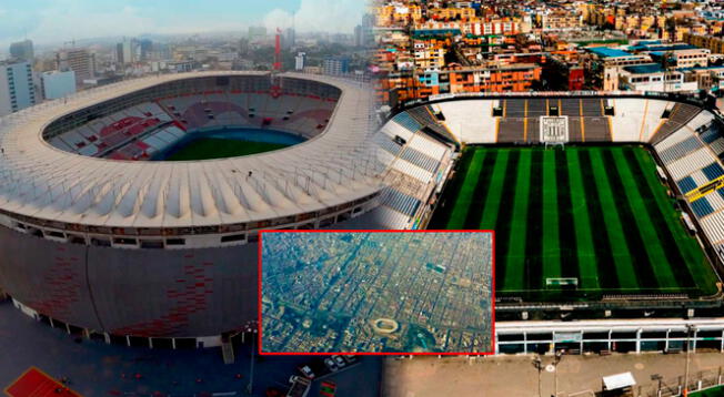 Mira cómo se ven los estadios más importantes de Lima desde el cielo.