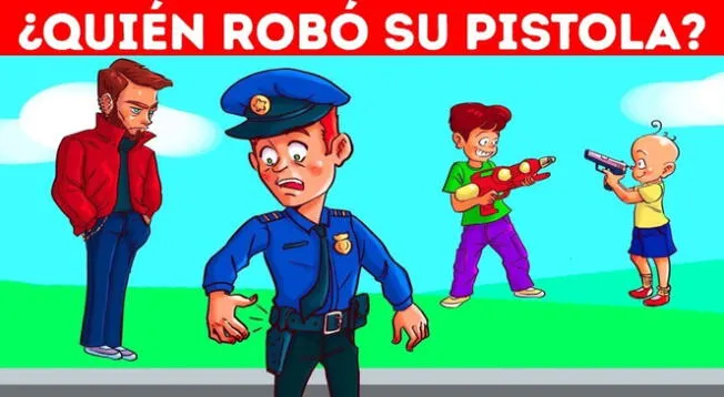 ¿Quién robó su pistola? Demuestra que eres un 'CRACK' y resuelve el acertijo visual