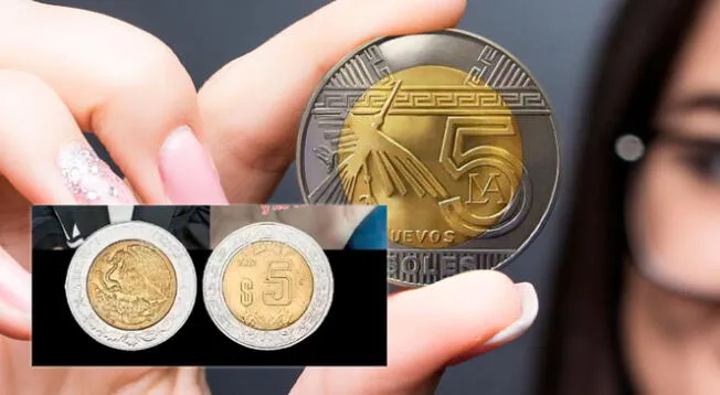 Monedas mexicanas están circulando en Perú como si fueran de 5 soles.