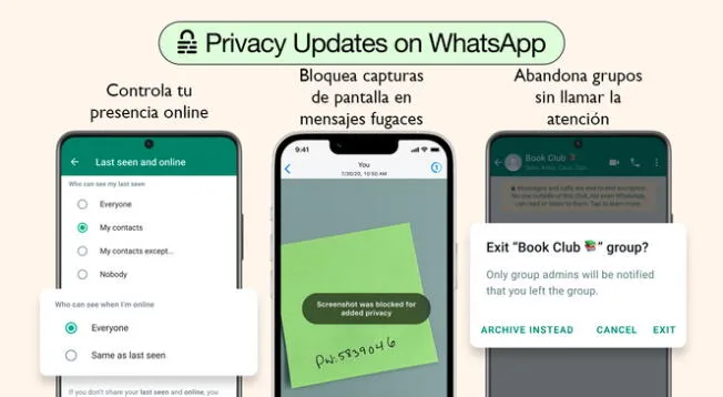 WhatsApp: Mark Zuckerberg anuncia 3 nuevas funciones para incrementar la seguridad