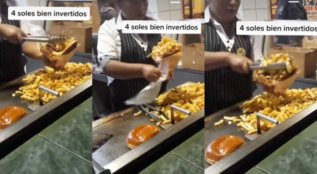 TikTok: 'Tía veneno' es la sensación por su contundente hamburguesa a 4 soles