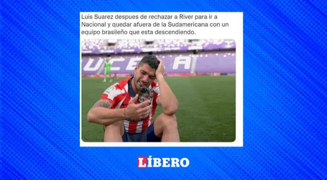 Nacional quedó eliminado de la Sudamericana y memes de Luis Suárez invaden las redes