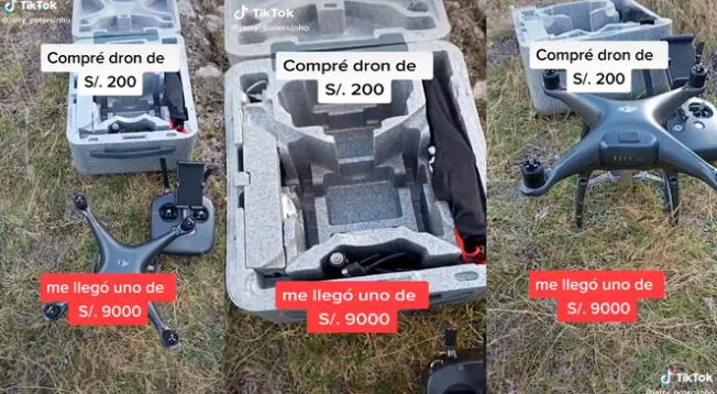 TikTok: peruano pagó 200 soles por moderno drone que cuesta más de 9000 soles: