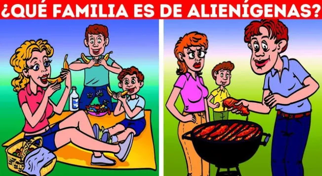 ¿Qué familia es de alienígenas? Atrévete a superar este acertijo en tiempo récord