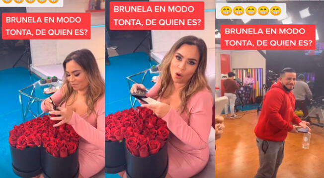 Ethel Pozo recibe ramo de rosas, Brunella pregunta quién las envió y la trolean