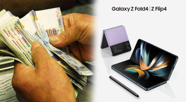 ¿Cuántos sueldos mínimos se necesita para comprar el Samsung Galaxy Z Flip4 y Z Fold4?