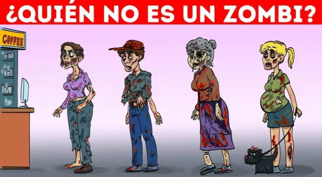 ¿Quién no es un zombi? Pon a prueba tus habilidades resolviendo este acertijo visual