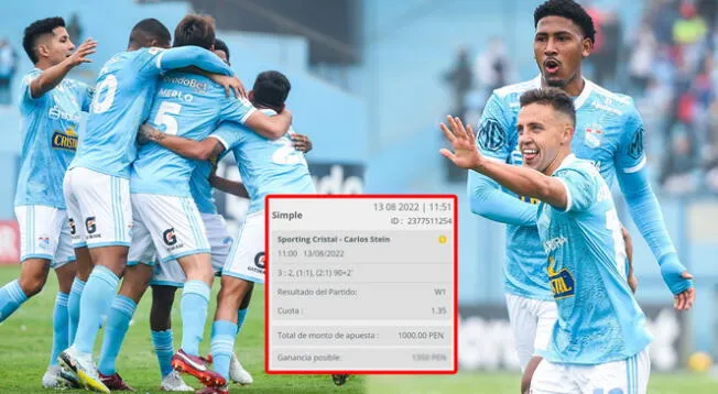 Peruano apuesta por el triunfo de Sporting Cristal y ganó 'jugosa' recompensa.