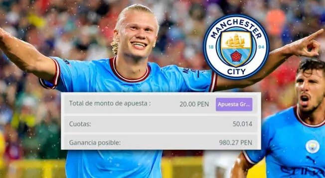 Un joven hincha realizó una arriesgada apuesta en el partido del Manchester City