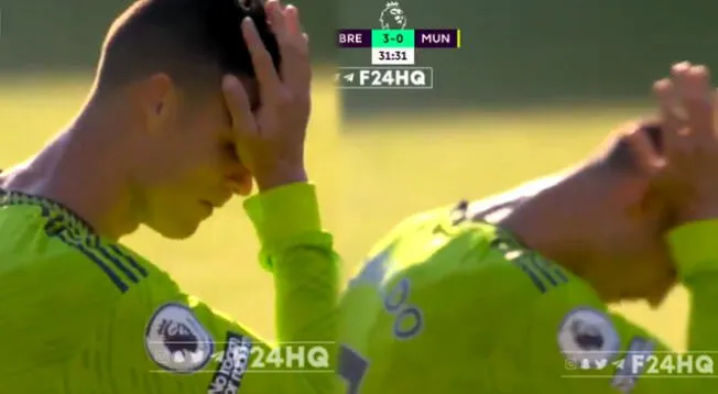 Cristiano Ronaldo estuvo al borde del llanto tras la derrota del United ante el Brentford