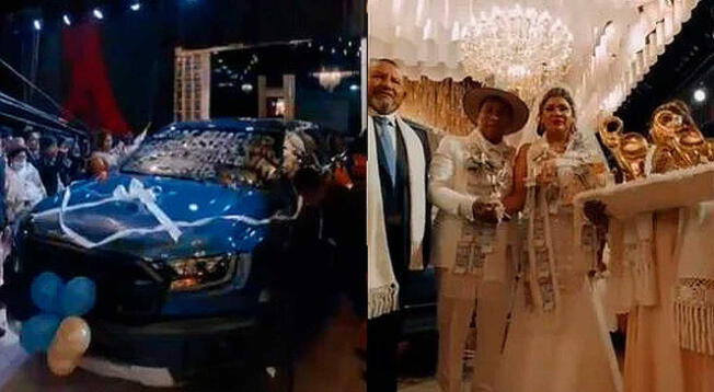 Puno: Millonaria boda es viral por tener 3 camionetas, miles de dólares y 500 invitados